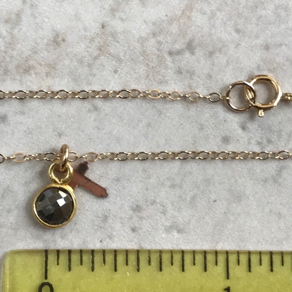 SBW Pyrite and solid gold tiny cross - Picture 4 of 4